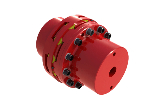 Imagem destaque do produto acoplamento acionac abd. A cor principal deste acoplamento é o vermelho.