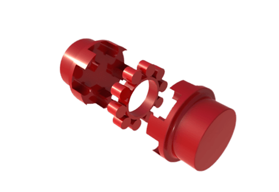 Imagem destaque do produto acoplamento acionac as. A cor principal deste acoplamento é o vermelho.