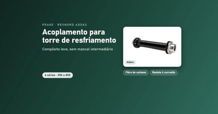 Acoplamentos para torre de resfriamento addax
